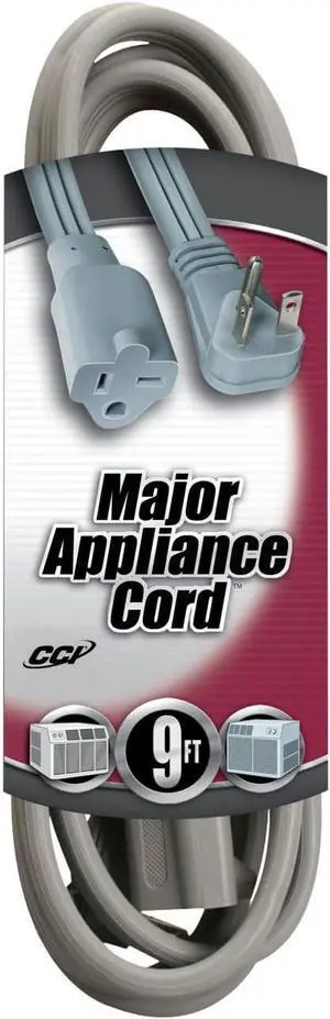 Southwire 03537 12/3 9-Foot Appliance/ Air Conditioning Cord, Gray