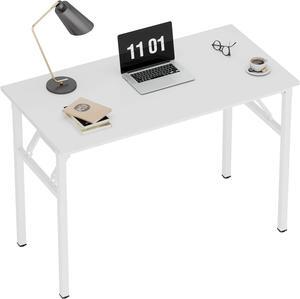 Need Small Computer Desk 31.5 inches Folding Table No Assembly Sturdy Small Writing Desk Folding Desk for Small Spaces, White