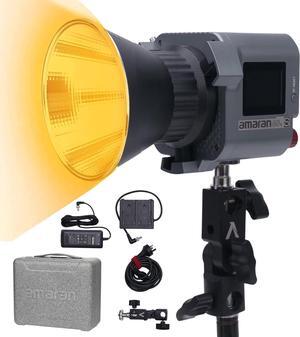 Amaran COB 60X S LED Video Light Bowens Mount,33,300 lux @1m Bi-Color 2700-6500k Photography Studio Lighting,AC/DC Power Support with App Control for Studio Live Streaming Video Shooting
