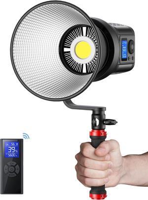 80W LED Video Light with 2.4G Remote Control, 7200Lux CRI95+ Studio Lights with Cooling Fan and Bowens Mount, Photography Light on Continuous Output Lighting for YouTube TikTok Video Recording