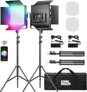 Pixel K80 Photography Lighting with APP Control, 2600K-10000K CRI 97+ RGB Led Video Light Panel, 9 Applicable Scenes Lighting for Studio/Gaming/Streaming/YouTube/Videography/Film/Video Recording Pixel K80 Photography Lighting with APP Control, 2600K-10000K CRI 97+ RGB Led Video Light Panel, 9 Applicable Scenes Lighting for Studio/Gaming/Streaming/YouTube/Videography/Film/Video Recording