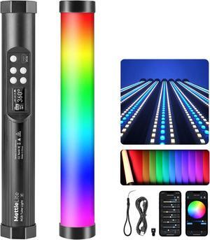TLX1 RGB Tube Light LED Full Color Portable Video Light with APP Control 2800K-8000K CRI96 TLCI97 360° RGB CCT HSI Mode 10 Customizable Light Effects Rechargeable Battery Magnet Design