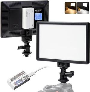 VILTROX L116T 3300K-5600K LED Photography Light Kit with NP-F550 Battery, Super Thin On Camera LED Key Light Panel for Photography, VideoLive Streaming, Studio, YouTube, Tiktok