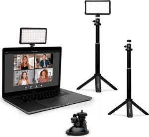Lume Cube Broadcast Lighting Kit Live Stream Webcam Light for Computer & Laptop Enhance Video Calls Streaming & Vlogging Include Adjustable Tripod & Suction Mount Adjust Brightness & Color Temperature