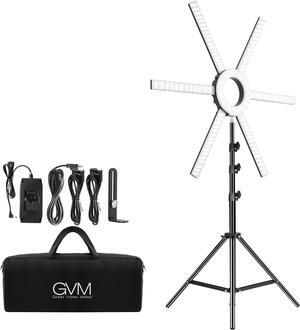 GVM Great Video Maker 600S LED Ring Light, 90W Dimmable Led Video Light Kit with Detachable Light Bars, Photography Lighting Led Video Lighting Kit for Live Broadcast, YouTube, CRI 97+ 3200K-5600K
