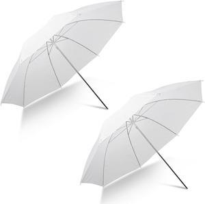 [2 Pack] 33"/84cm White Translucent Soft Umbrella Kit,Photography Umbrella Lighting Kit for Studio/Outdoor Photo and Video Lighting Accessories (2 * 33" White)