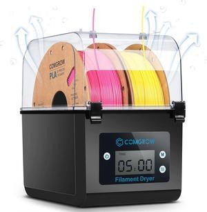 Comgrow 3D Printer Filament Dryer Box, Comgrow 3D Filament Storages, Keeping Filaments Dry During 3D Printing, Compatible with 1.75mm/2.85mm PLA PETG ABS Material, Filament Dehydrator, Spool Holder