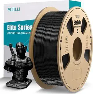 SUNLU Official Elite PETG Filament 1.75mm - 1kg(2.2lbs) Strong PETG 3D Printer Filament1.75mm Dimensional Accuracy +/- 0.02mm, 320 Meters, PETG Black