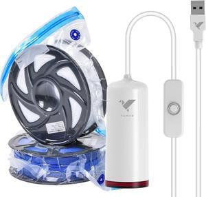 3D Printer Filament Storage Kit, Vacbird 10 Vacuum Sealed Bags with Electric Pump Vacuum Compression Storage Bags, Prevent Moisture