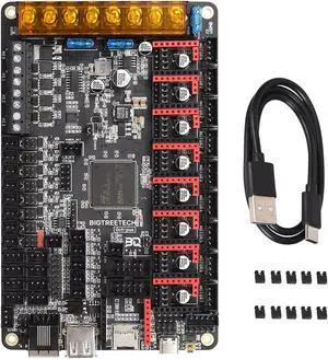 V1.1 Control Board 32Bit Silent Motherboard Support 8 Axis TMC2209 Stepper Motor Driver Compatible BTT PI V1.2/PI 2 to Running Klipper/Marlin for Voron 2.4/CoreXY/VZbot 3D Printer