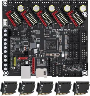BIGTREETECH SKR 3 EZ Control Board 32bit New Upgrade Silent Board Support EZ2209/ EZ5160/ EZ2130 Stepper Driver Compatible TFT Series Touch Screen, DIY for Most FDM 3D Printer (with 5PCS EZ2209)