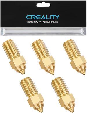 Official Ender 3 V3 SE Nozzles 0.4mm 5PCS High-Speed Brass Nozzles 3D Printer Accessories M6 Hotend Extruder Nozzle for Ender 5 S1/Ender 7 3D Printer