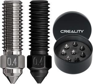 Creality K1 Nozzle Kit 0.4mm 0.6mm 0.8mm 3D Printer Nozzles,4pcs Hardened Steel Nozzle&4pcs Copper Alloy Extruder Nozzles,High Thermal Conductivity High Flow for Creality K1,K1 MAX,CR-M4,Ender 3 V3 KE