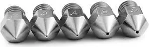 Micro Swiss MK8 Brass Plated Wear Resistant Nozzle (MakerBot, CraftBot, Creality, CR10, Ender, Tevo Tornado) (Value Pack)