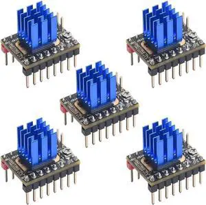 BIGTREETECH TMC2209 V1.3 UART Stepper Motor Driver Ultra-Silent Stepsticks with Heatsink Mute for Octopus V1.1/Octopus pro/SKR V1.4 Turbo/SKR 3/Manta M4P/M5P/M8P 3D Printer Motherboard 5PCS