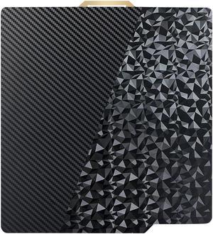 Double Sided Textured PEO PET Build Plate for Bambu Lab X1CX1X1EP1PP1SA1 Diamond PEOCarbon Fiber PET Spring Steel Sheet Plate 257x257mm for Bambu Labs