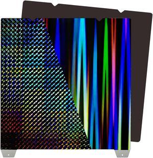 IdeaFormer H1H Build Plate 235x235mm, Rainbow Streak+Phantom Beam Flexible H1H Magnetic Build Plate Spring Steel Sheet for Creality K1/K1C/Ender 3 S1/3 S1 Pro/Ender 5 S1/Ender V3 KE/Ender3 V3 SE