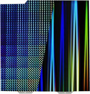 H1H Smooth Build Plate for Bambu Lab A1 Mini, Rainbow Streak+Phantom Double Sided Textured Spring Steel Sheet 184x184mm for Bambulab A1 Mini