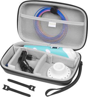 MOSISO EVA Hard Travel Carrying Case Compatible with MYNT3D Super 3D Pen, Compatible with MYNT3D Professional Printing 3D Pen with OLED Display, Portable Protective Storage Bag with hand strap, Black