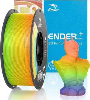 Official Creality PLA Filament Pro Rainbow, 1.75mm 3D Printer Filament, Ender PLA + (Plus) Printing Filament, 1kg Spool (2.2lbs), Dimensional Accuracy ±0.02mm. Fit Most 3D Printers