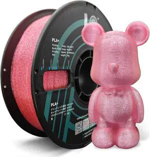 Glitter Pink Pla Sparkle Pink Pla,3D Pla Filament 1.75mm,3D Printer Consumables,100% Pure PLA,Fit Most FDM Printer,Dimensional Accuracy +/- 0.02 mm 1KG/2.2Lbs Spool
