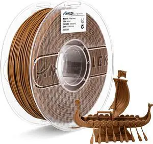 AMOLEN Printing Filament 1.75mm Dark Wood Walnut PLA 3D Printer Filament 3D Printer Filament Pla Dark Wood Fiber Wood Texture Filament,1KG