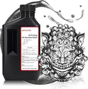 Silver MetalShift 3D Printer Resin 405nm Fast UV-Curing Standard Photopolymer 3D Printing Resin with Metallic Shine for LCD Printer, Argent Aura 1000g