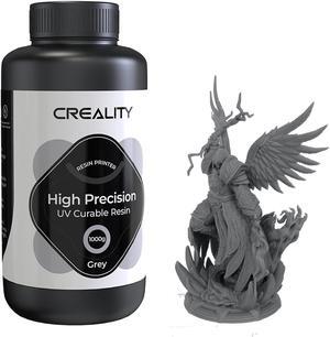 Creality 8K Resin for Halot-Mage, 1kg(2.2lbs) 3D Printer Resin High Precision for 8K/10K/12K LCD 3D Printing 405nm UV-Curing Resin, Low Shrinkage, Showcase Models & Works (Grey)