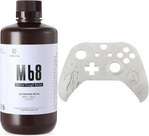 RESIONE Tough 3D Printer Resin, Not Brittle ABS Like Tough & Rigid 3D Resin for LCD 3D Printing UV 405nm (M68 White 1KG)
