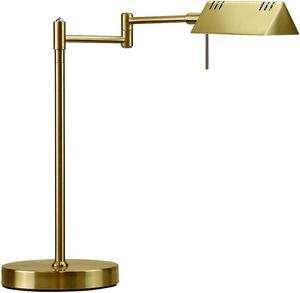 Bright LED Pharmacy Table Lamp, Full Range Dimming, 12W LED, 360 Degree Swing Arms, Desk, Reading, Craft, Work Lamp, ETL Tested, Brushed Nickel