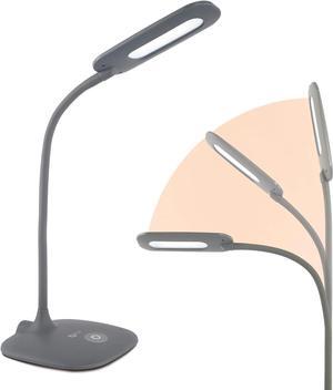 OttLite LED Soft Touch Desk Lamp - 3 Brightness Settings with Energy Efficient Natural Daylight LEDs - Adjustable Flexible Neck & Touch Controls for Tabletops, Home Office, Computer Desk, & Dorms