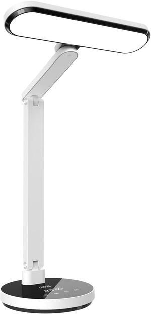 Miady LED Desk Lamp Stepless Dimming Table Lamp for Office Home, 6 Lighting Brightness Levels with Adjustable Arm, 15/30/45 Minutes Auto-Off Timer, Eye-Caring Reading Lamp for Table Bedroom Study