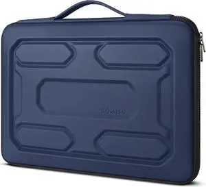 DOMISO 15.6 inch Laptop Sleeve with Handle Shockproof Waterproof EVA Protective Case for 15.6" Yoga 720 IdeaPad 310 320 ThinkPad T570/Legion 5 Gen 6/HP Envy 15/15.6" Notebooks, Dark Blue