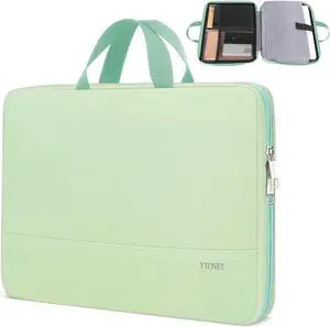 Ytonet Laptop Case, 15.6 inch Laptop Sleeve with Handle, TSA Water Resistant Durable Computer Carrying Case Compatible for MacBook, HP, Dell, Lenovo, Asus Notebook, Gifts for Men Women, Mint Green
