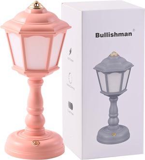 Mini Desk lamp Vintage, LED Desk Lamp Dimmable Table Lamp Reading Lamp with USB Charging Port, Sensitive Control, Eye-Caring Office Lamp,Very Beautiful Decorative Desk lamp (Pink)