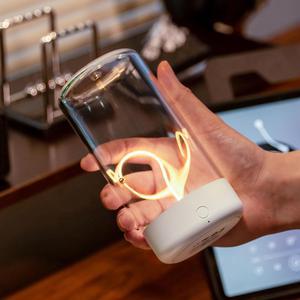 Mini Minimalist Table Lamp Cordless LED Desk Lamp Rechargeable Modern Night Lights Portable Nightstand Lamps Unique Ambient Light Mood Lighting for Bedroom, Beside, Nursery
