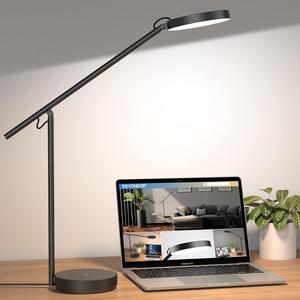 LED Desk Lamp, Architect Desk Lamps for Home Office, Adjustable Swing Arm Table Lamp, Eye Caring Reading Lamp, Memory Light Dimmable with 3 Color Modes & 9 Brightness Tall Task Light