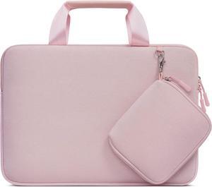 MOSISO Laptop Sleeve Compatible with MacBook Air/Pro, 13-13.3 inch Notebook, Compatible with MacBook Pro 14 inch M3 M2 M1 2023-2021, Neoprene Briefcase Bag with Detachable Small Case, Pink