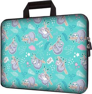 15 inch Neoprene Laptop Carrying Bag Chromebook Case Notebook Ultrabook Bag Tablet Travel Cover with Handle Zipper Carrying Sleeve Case Bag Fits 14 15 15.4 inch Netbook/Laptop (Sloth)