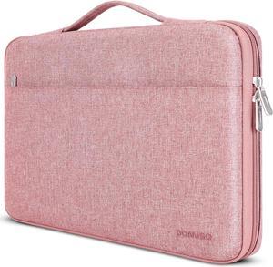 DOMISO 17 Inch Laptop Sleeve Canvas Notebook Portable Carrying Bag Case Handbag for 17" ZBook Fury 17,3 G8 /17,3" HP Pavilion 17/IdeaPad 3 Gen 7/Chromebook 317, Pink