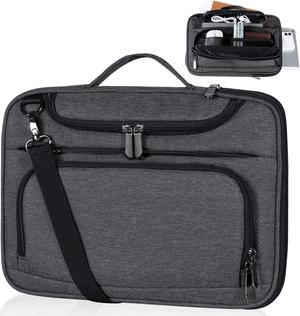 BERTASCHE 12.3-13 Inch Laptop Sleeve Bag Compatible with MacBook Air 13/Pro 13, Surface Pro 9/8/7/6/5/4, iPad Pro 12.9, Notebook Laptop Carrying Case with Shoulder Strap,Grey