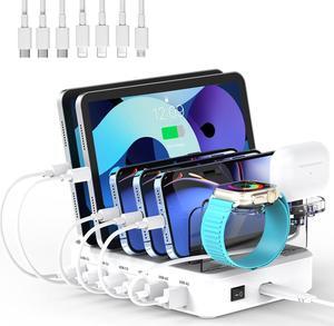 120W Charging Station for Multiple Devices Apple iPhone iPad Airpods, 4C2A (C1/C2 65W+C3/C4 45W) USB C Fast Charger for Laptop MacBook Pro/Air, HP, ThinkPad, Dell (No Watch Charger)