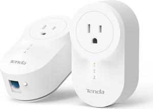 Tenda AV1000 Powerline Etherne Adapter Kit with Gigabit Ports, Ethernet Over Power, Plug&Play, Power Saving, Power Outlet Passthrough, Ideal for Gaming (PH6)