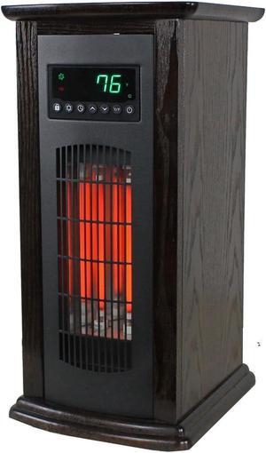 LifePro 1500 Watt 1500 BTU Infrared Quartz Indoor Tower Space Heater with Remote Control for Warm Comfortable Rooms, Black