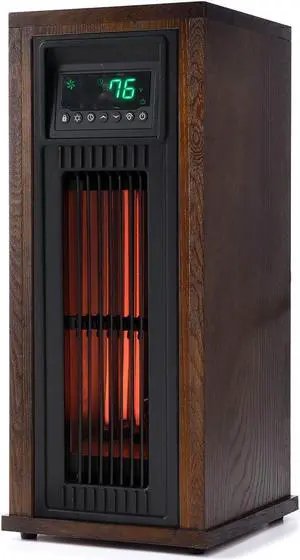 Lifesmart 23-in. 3-Quartz Infrared Tower Heater with Oscillation, Remote Control, and Timer, Electric Space Heater for Home, Office, Bedroom