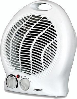 Optimus H-1322 Portable 2-Speed Fan Heater with Thermostat , White