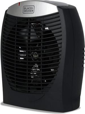 BLACK+DECKER Electric Heater with E-Save, Personal Heater with 3 Heat Settings, Portable Heater for Office, Home or Bedroom, Space Heater with Adjustable Thermostat Control, 1500W, BHDE1706, Black