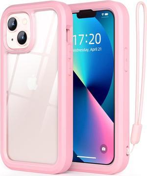 for iPhone 13 Mini caseiPhone 12 Mini caseSoft Silicone Bumper  Crystal Clear Hard PC Back and Hard PC Inner3in1 Heavy Dropproof Case for iPhone 13 MiniiPhone 12 Mini 54 inch Pink