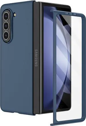 Ruky for Samsung Galaxy Z Fold 5 Full Body Case, with Built-in Screen Protector & Support Wireless Charging Slim Protective Phone Case for Samsung Galaxy Z Fold 5 5G, Blue