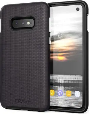 Crave Dual Guard for Samsung Galaxy S10e Case, Shockproof Protection Dual Layer Case for Samsung Galaxy S10e - Black